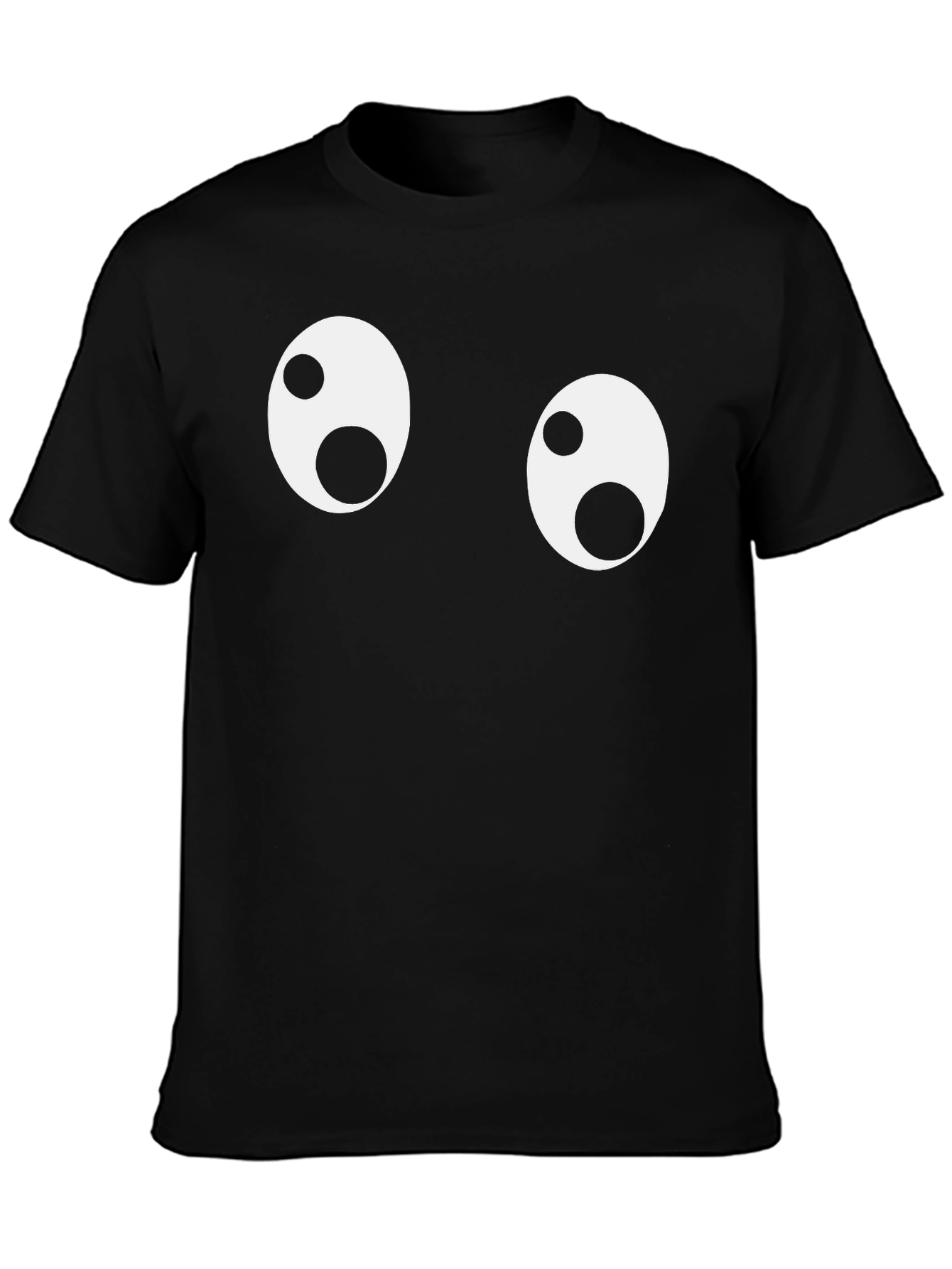 Funny Googly Eyes Black T-Shirt