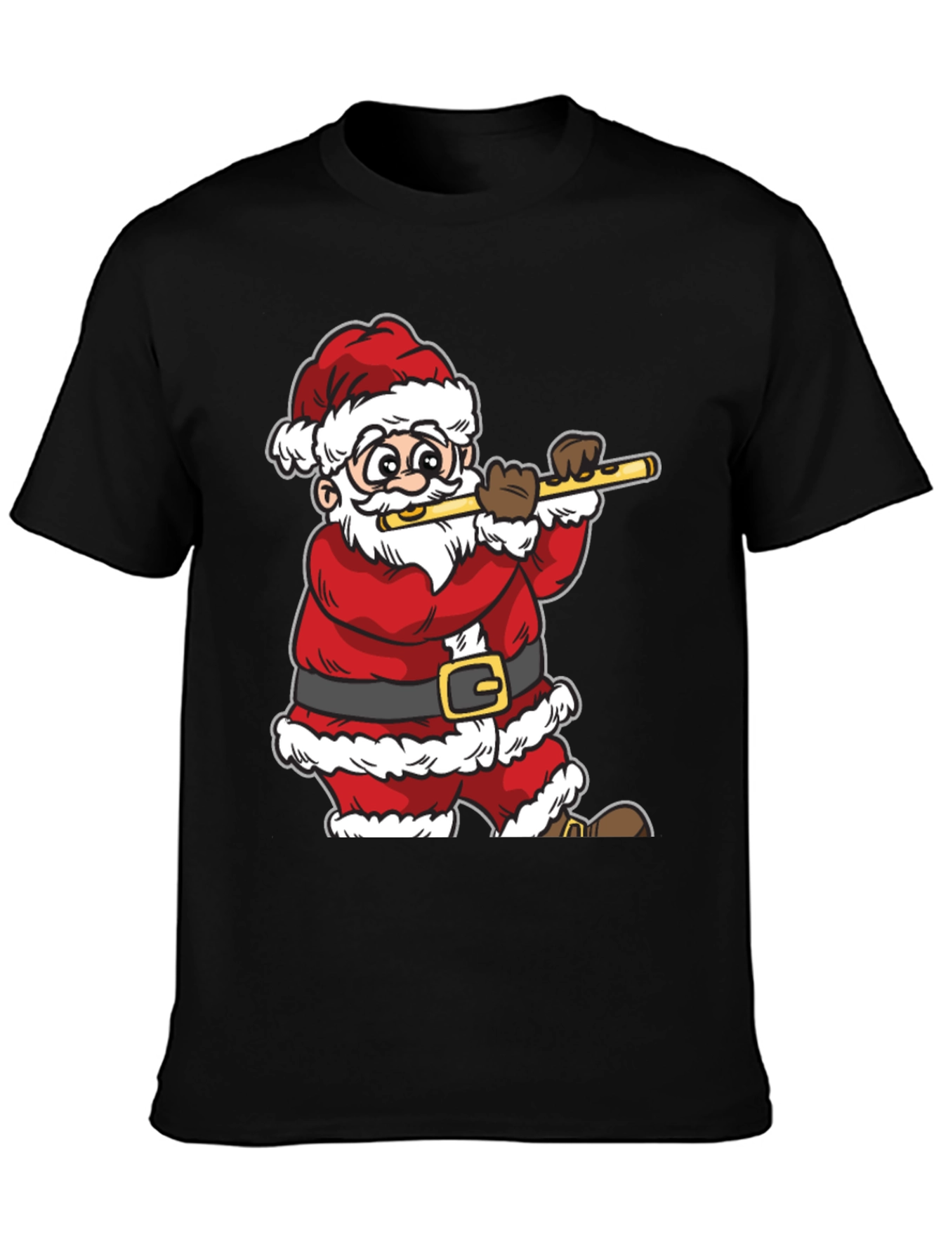 Santa Claus Playing Flute T-Shirt