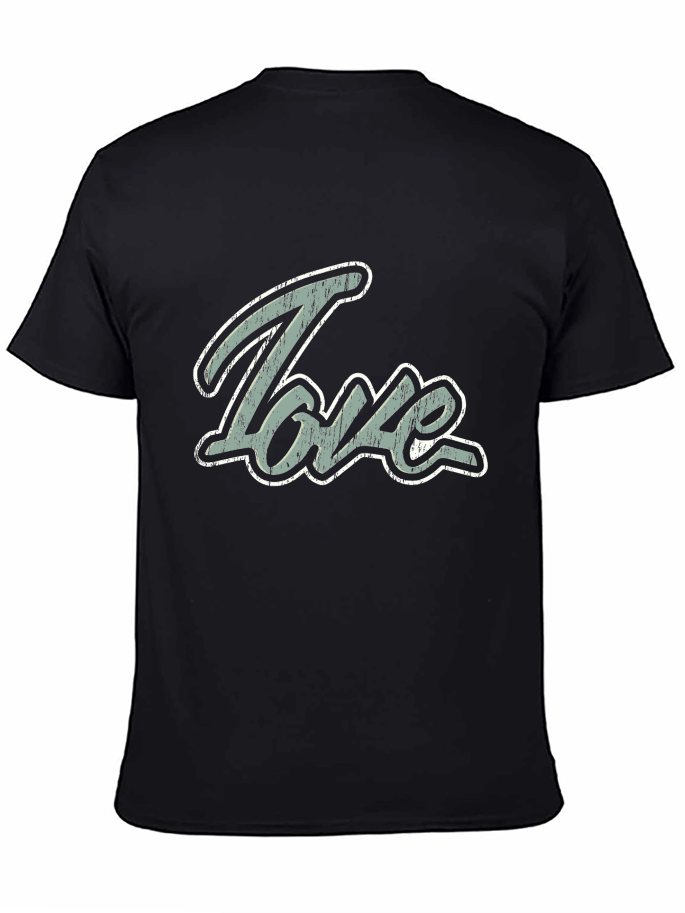 Love Graphic Print Mens Black T-Shirt
