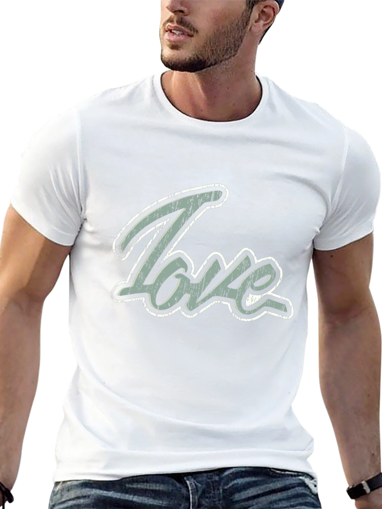 Love Graphic Print Mens Black T-Shirt