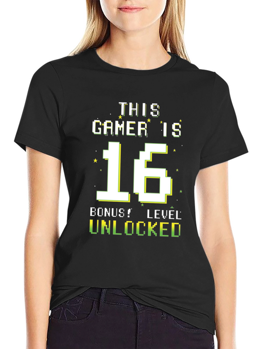 Gamer 16th Birthday Level Unlocked T-Shirt