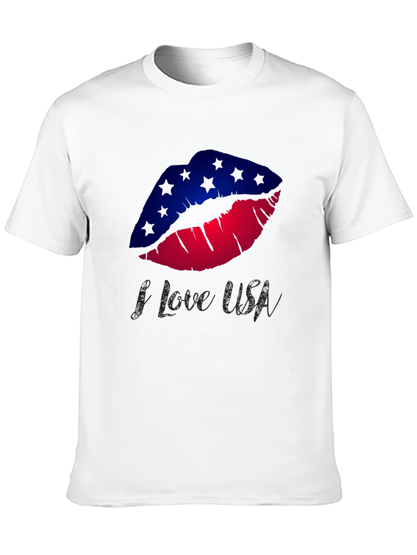 I Love USA Lips Graphic Tee