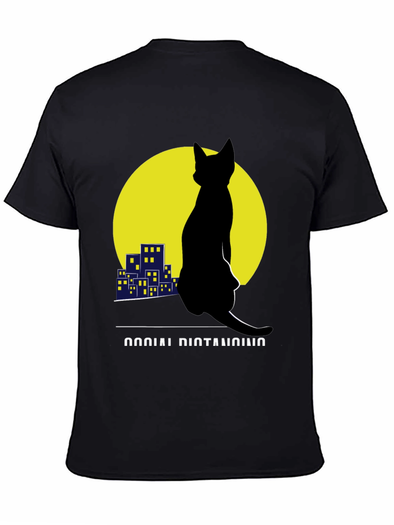 Social Distancing Cat T-Shirt