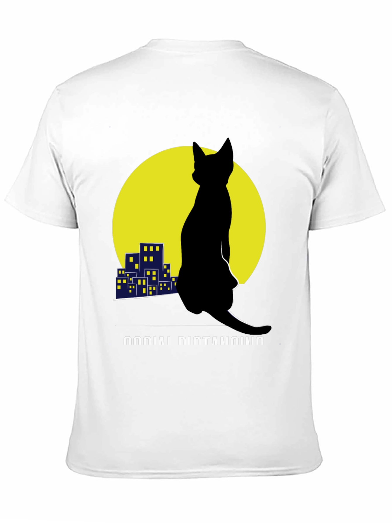 Social Distancing Cat T-Shirt