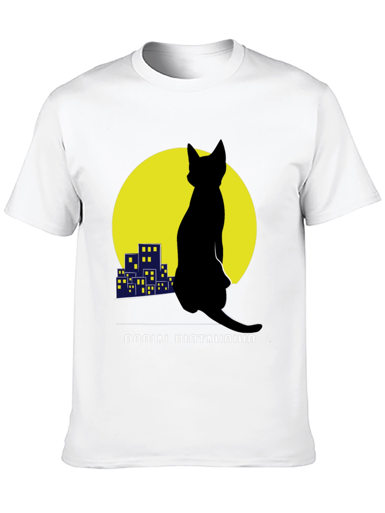 Social Distancing Cat T-Shirt