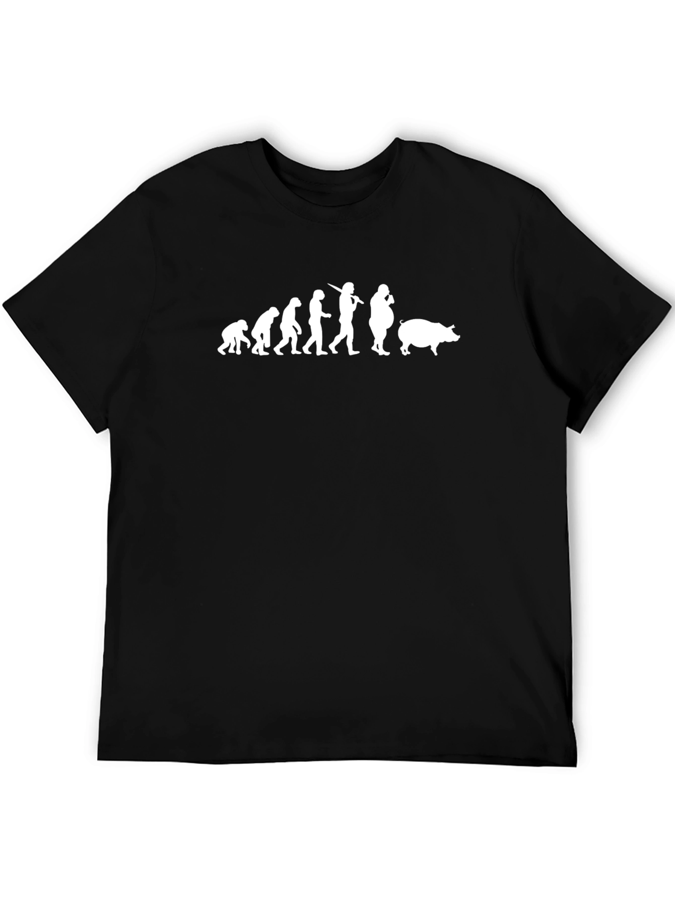 Evolution to Pig T-Shirt Funny Graphic Tee