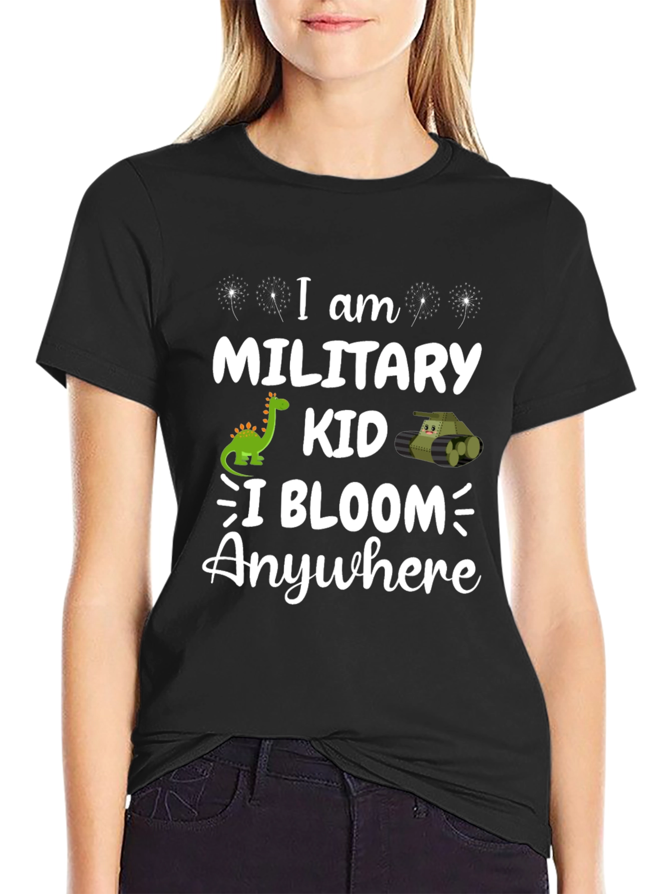 Military Kid T-Shirt: I Bloom Anywhere