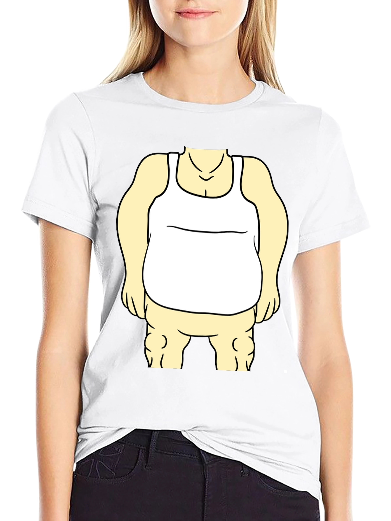 Funny Cartoon Character Graphic Black T-Shirt