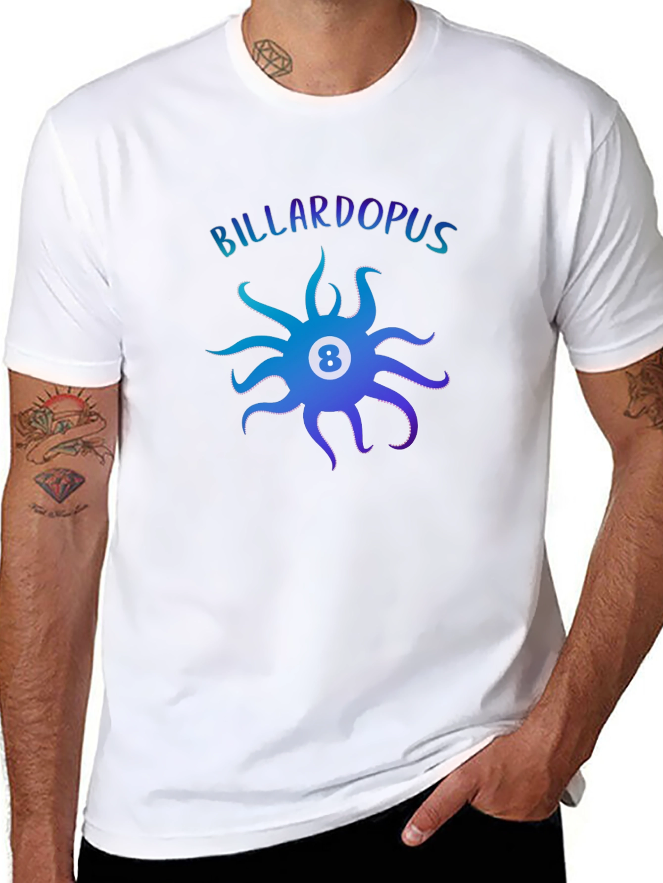 Billardopus T-Shirt: Eight Ball Octopus Design