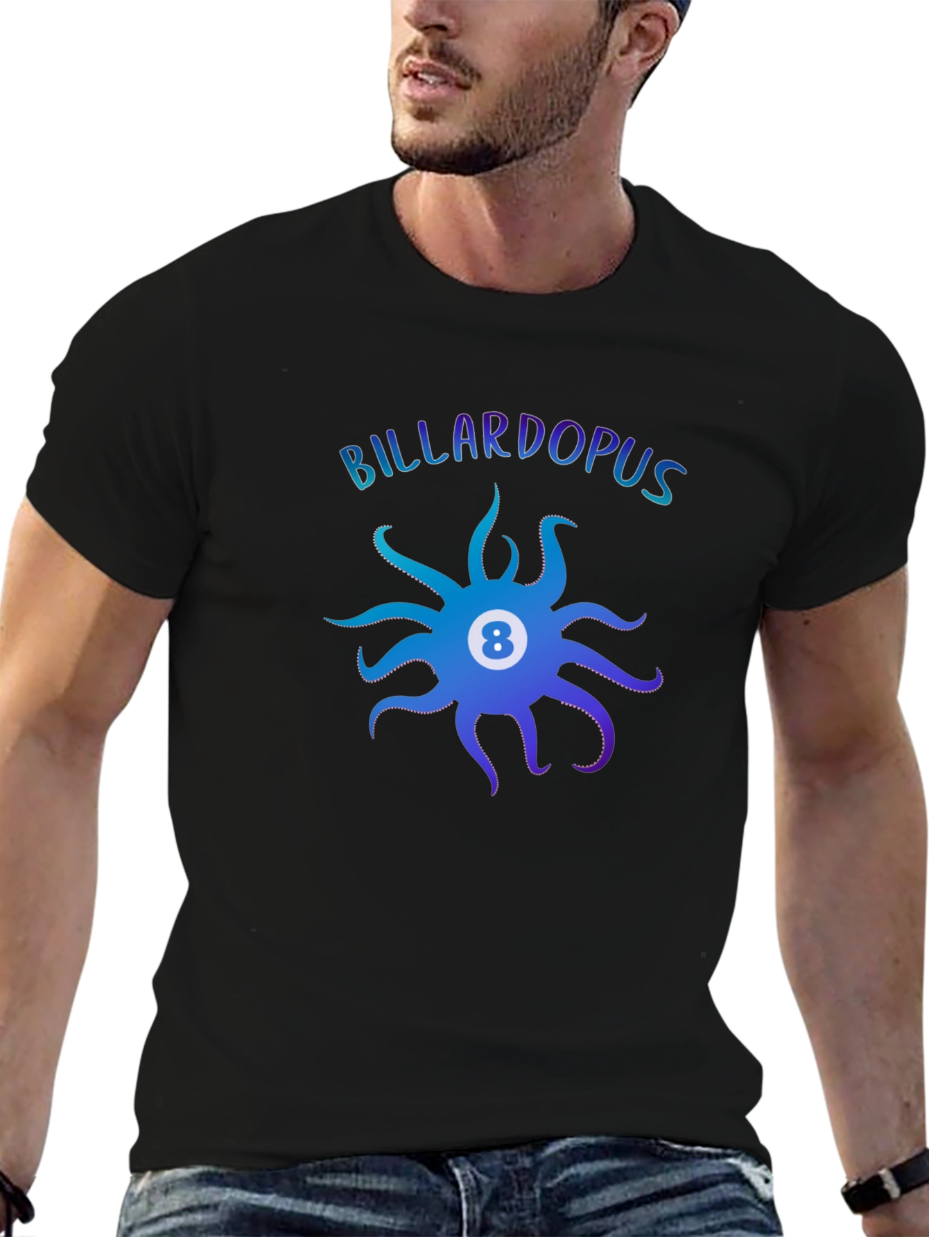 Billardopus T-Shirt: Eight Ball Octopus Design