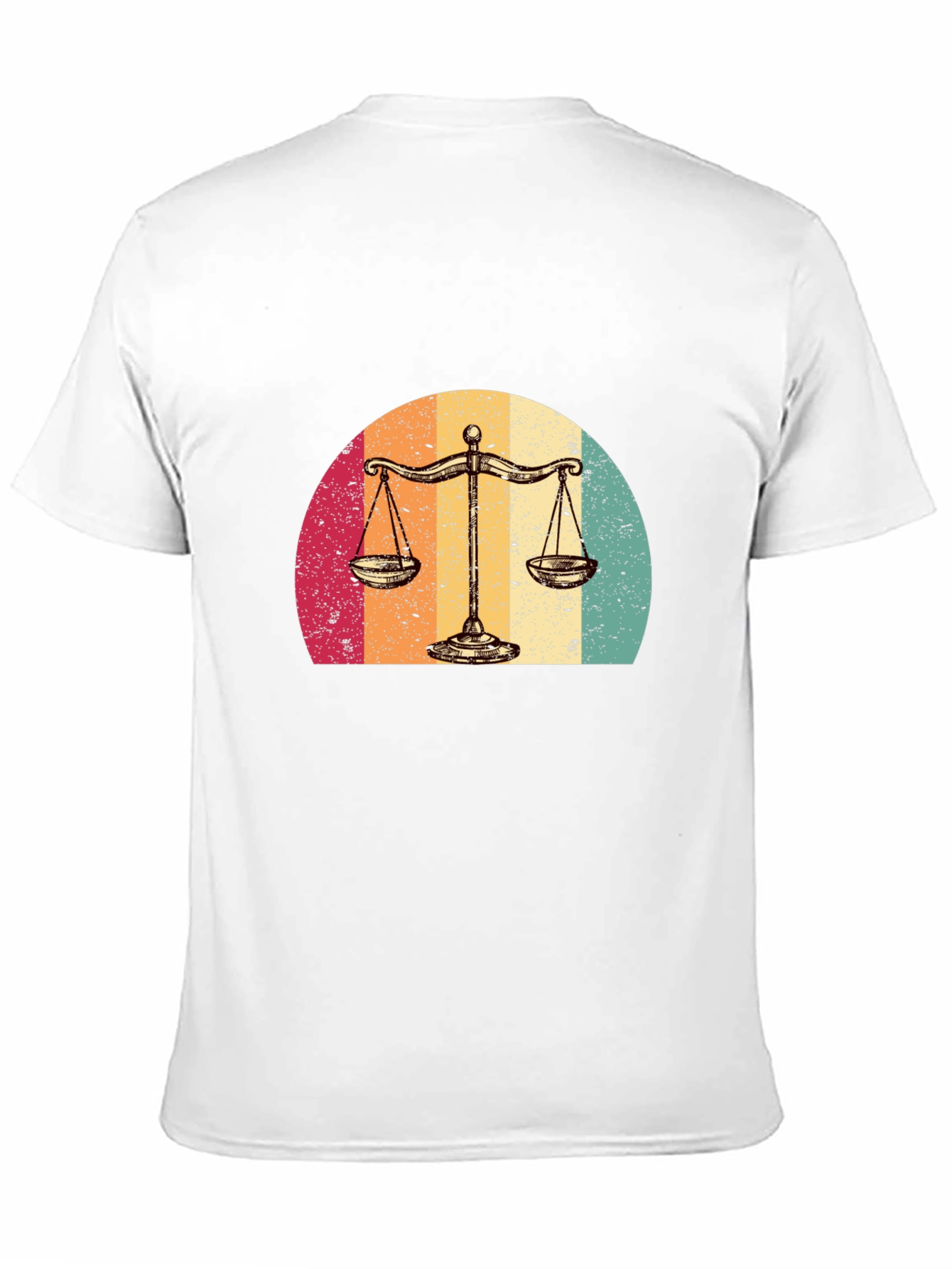 Retro Justice Scales Graphic T-Shirt
