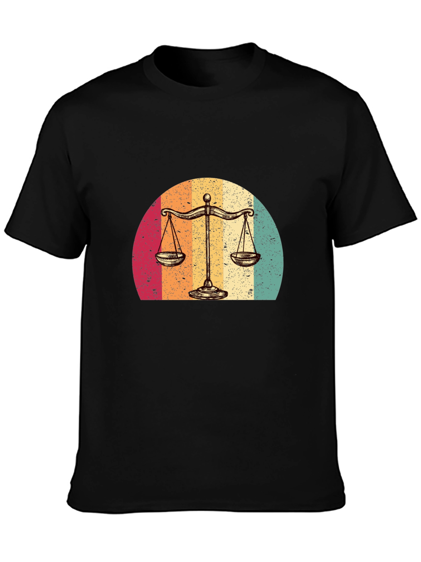 Retro Justice Scales Graphic T-Shirt