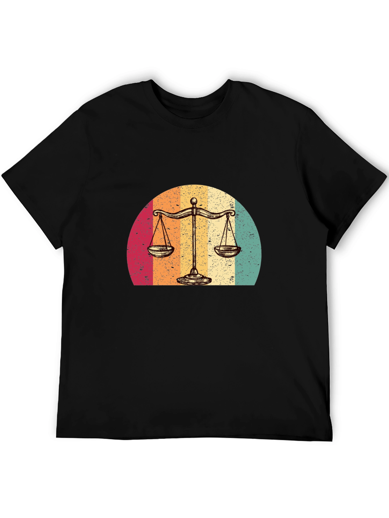 Retro Justice Scales Graphic T-Shirt