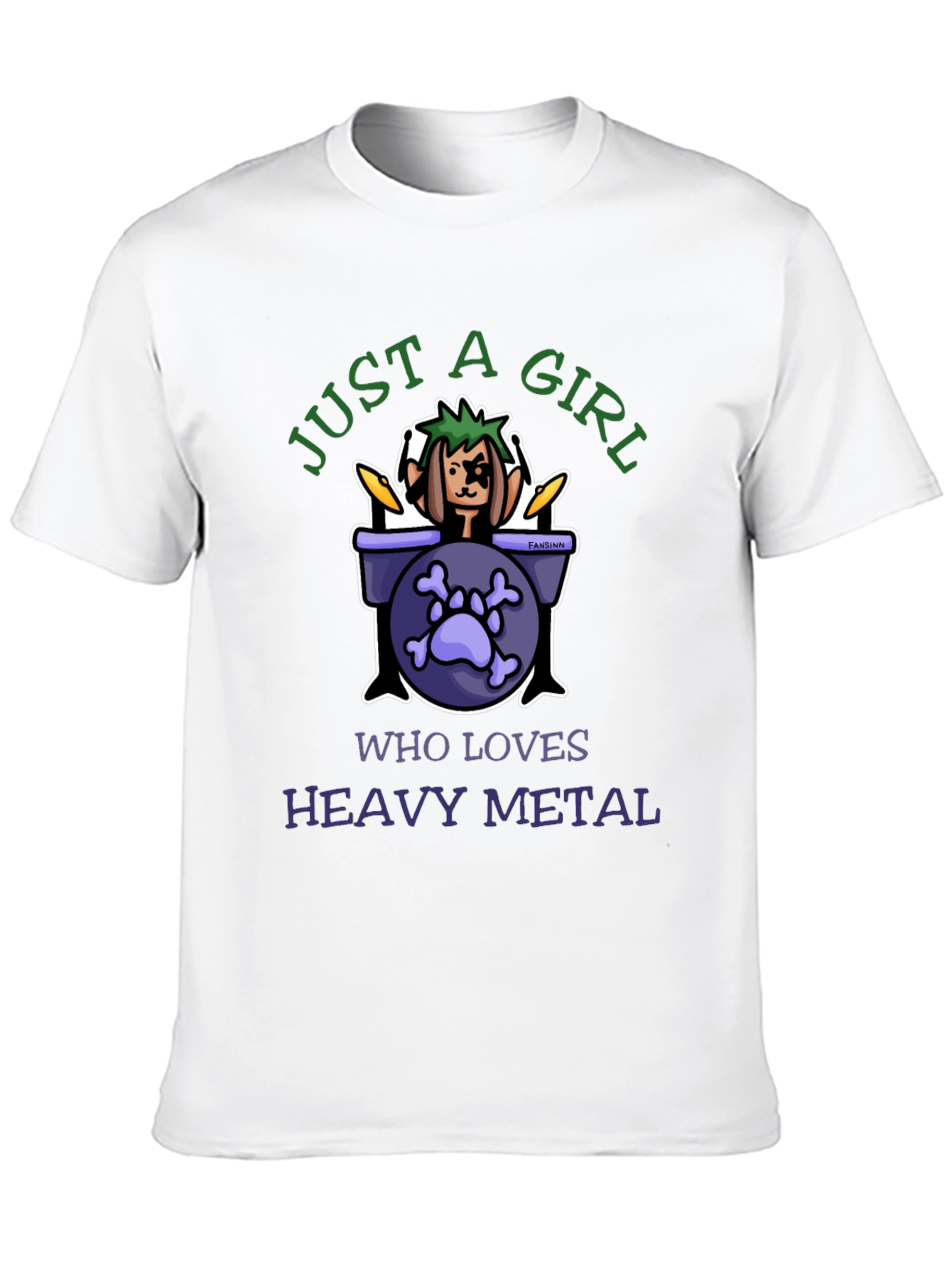 Heavy Metal Girl Drummer T-Shirt