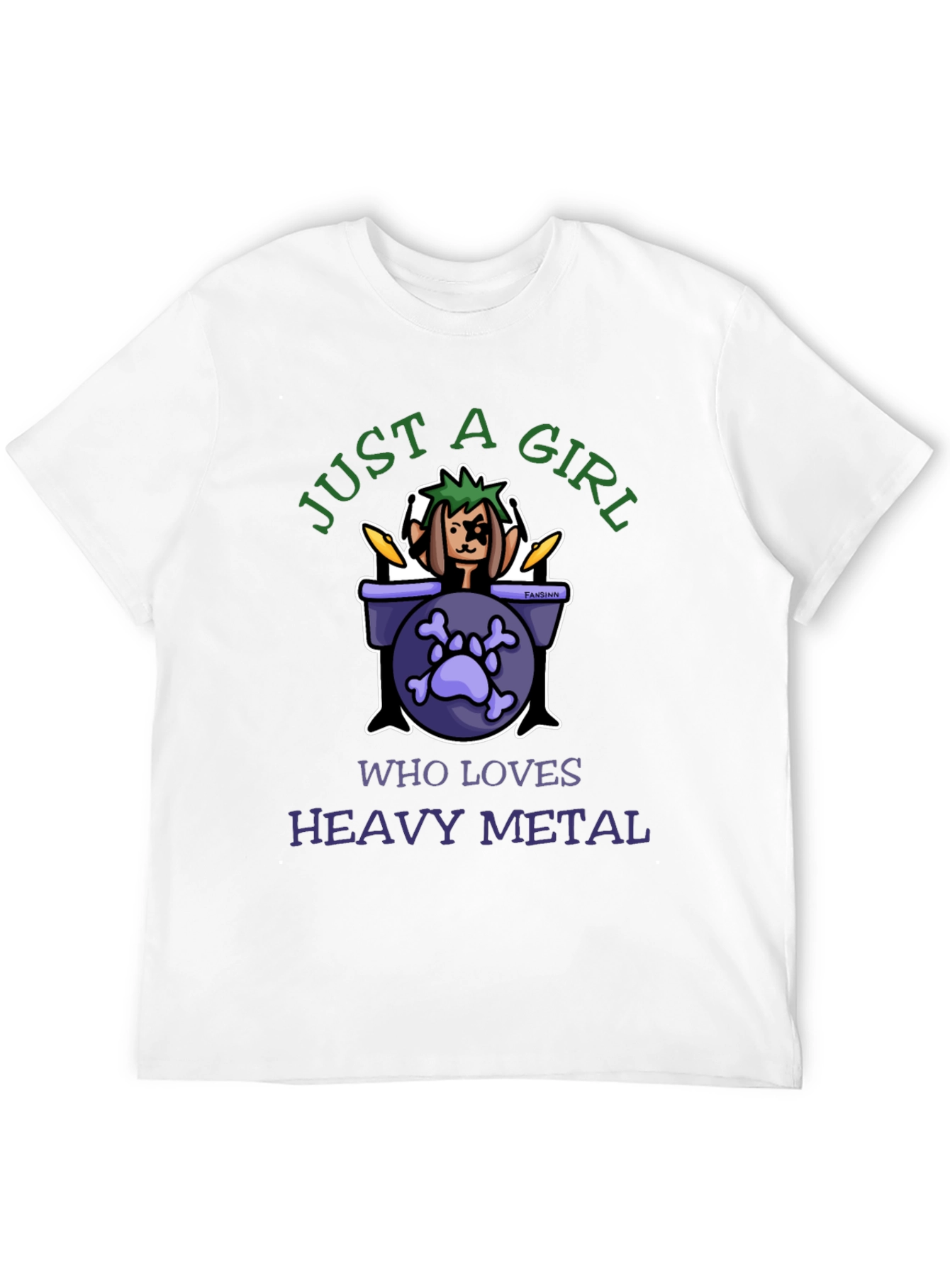 Heavy Metal Girl Drummer T-Shirt