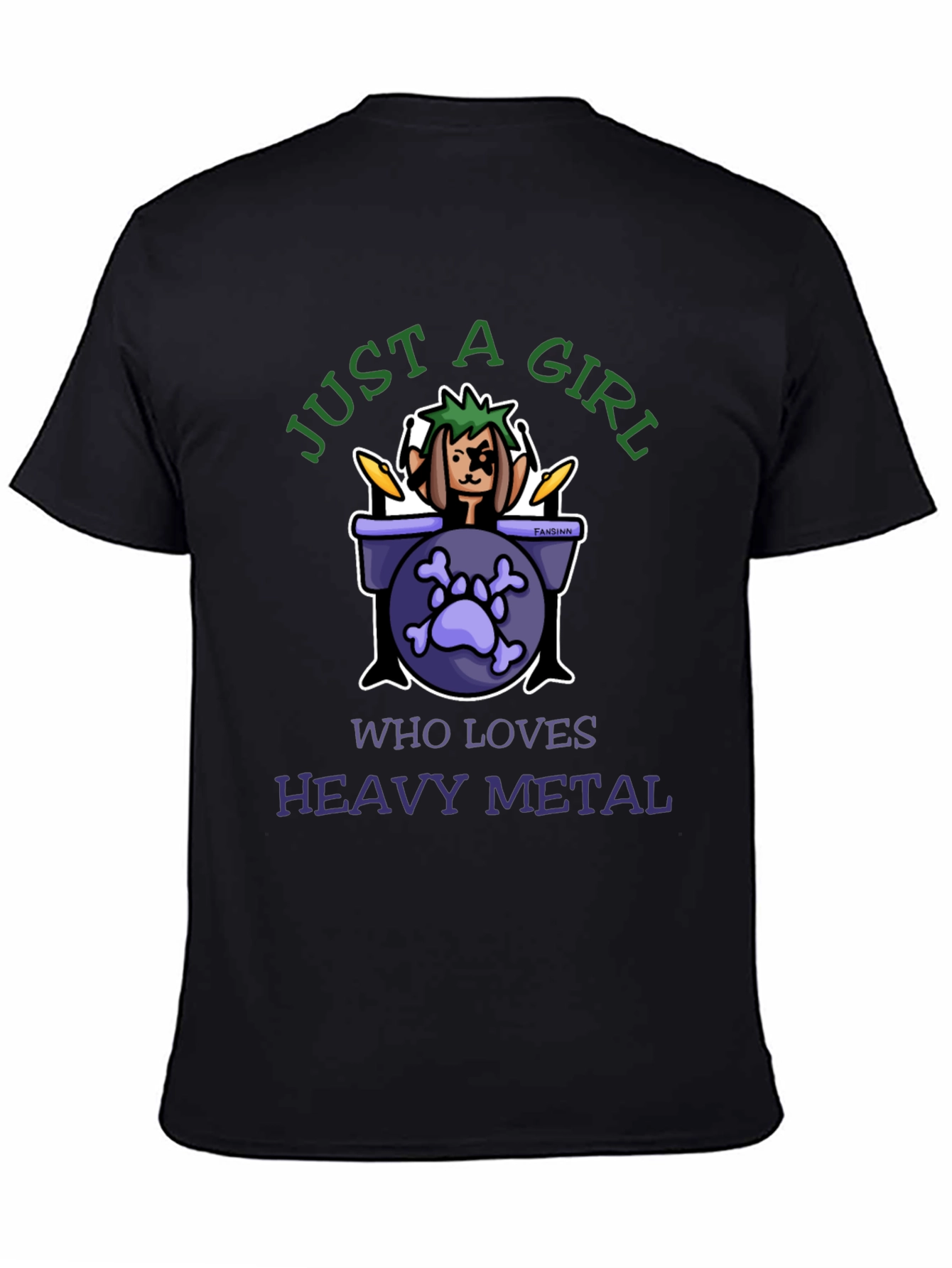 Heavy Metal Girl Drummer T-Shirt