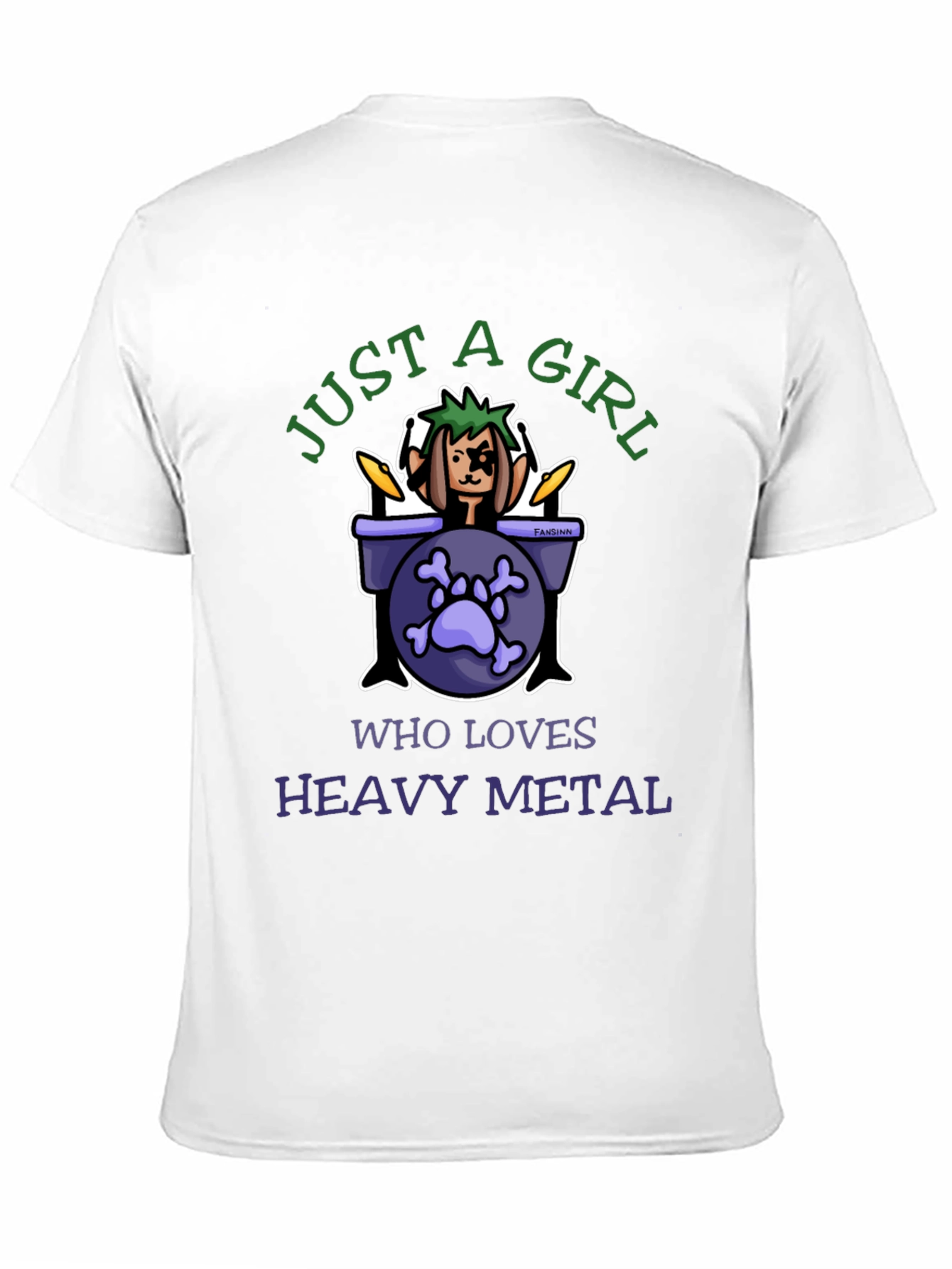 Heavy Metal Girl Drummer T-Shirt