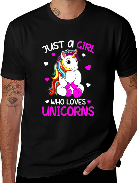 Just A Girl Who Loves Unicorns T-Shirt