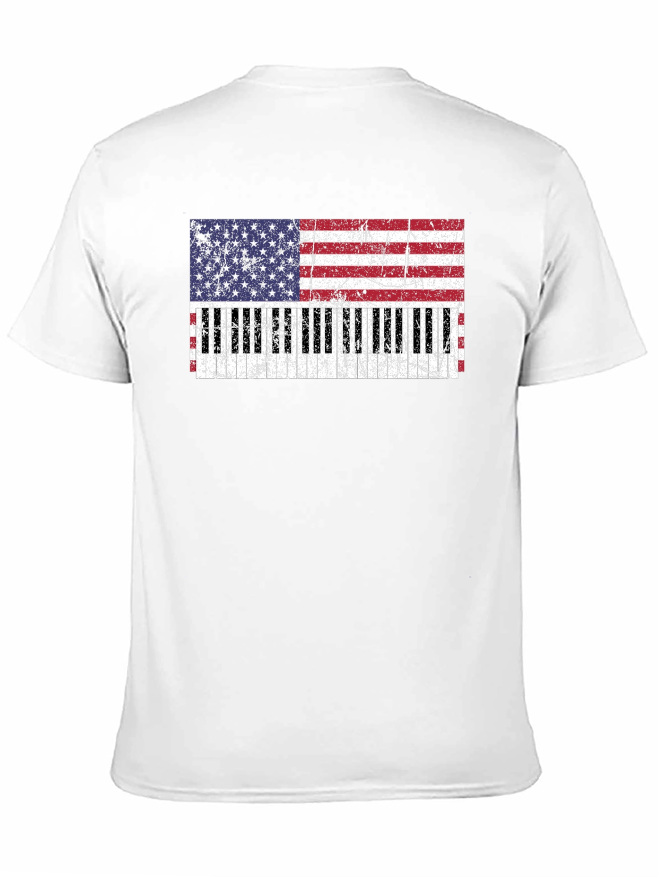 Patriotic Piano Keys Flag T-Shirt