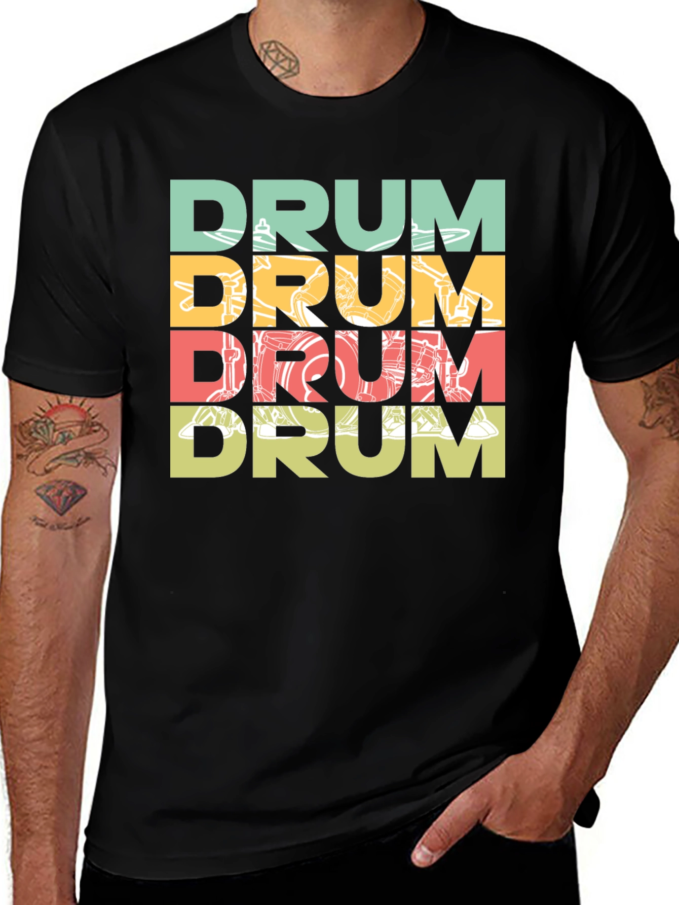 Retro Drum Kit Lover T-Shirt