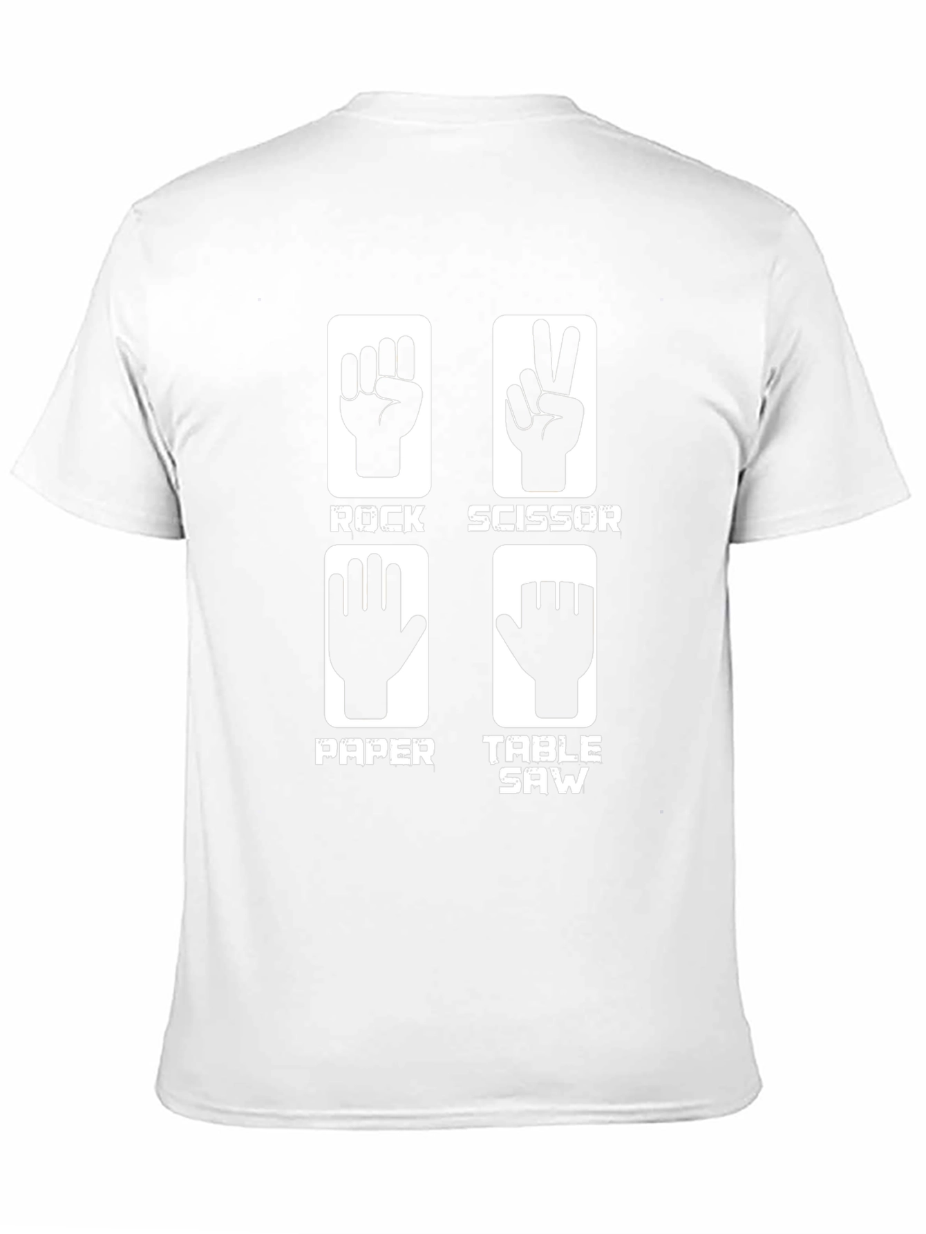 Rock Paper Scissors Table Saw Graphic Tee