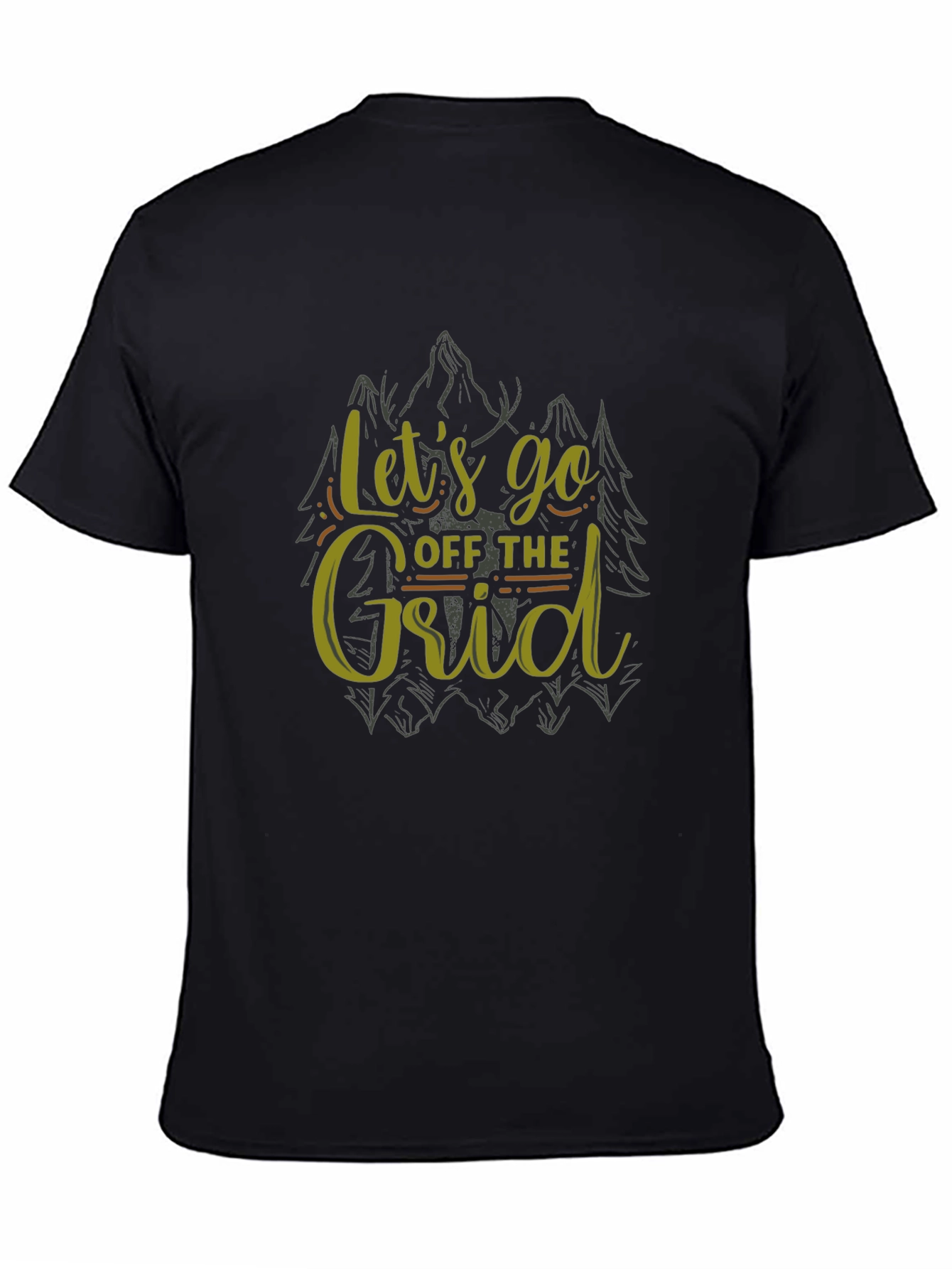 Lets Go Off The Grid Black T-Shirt