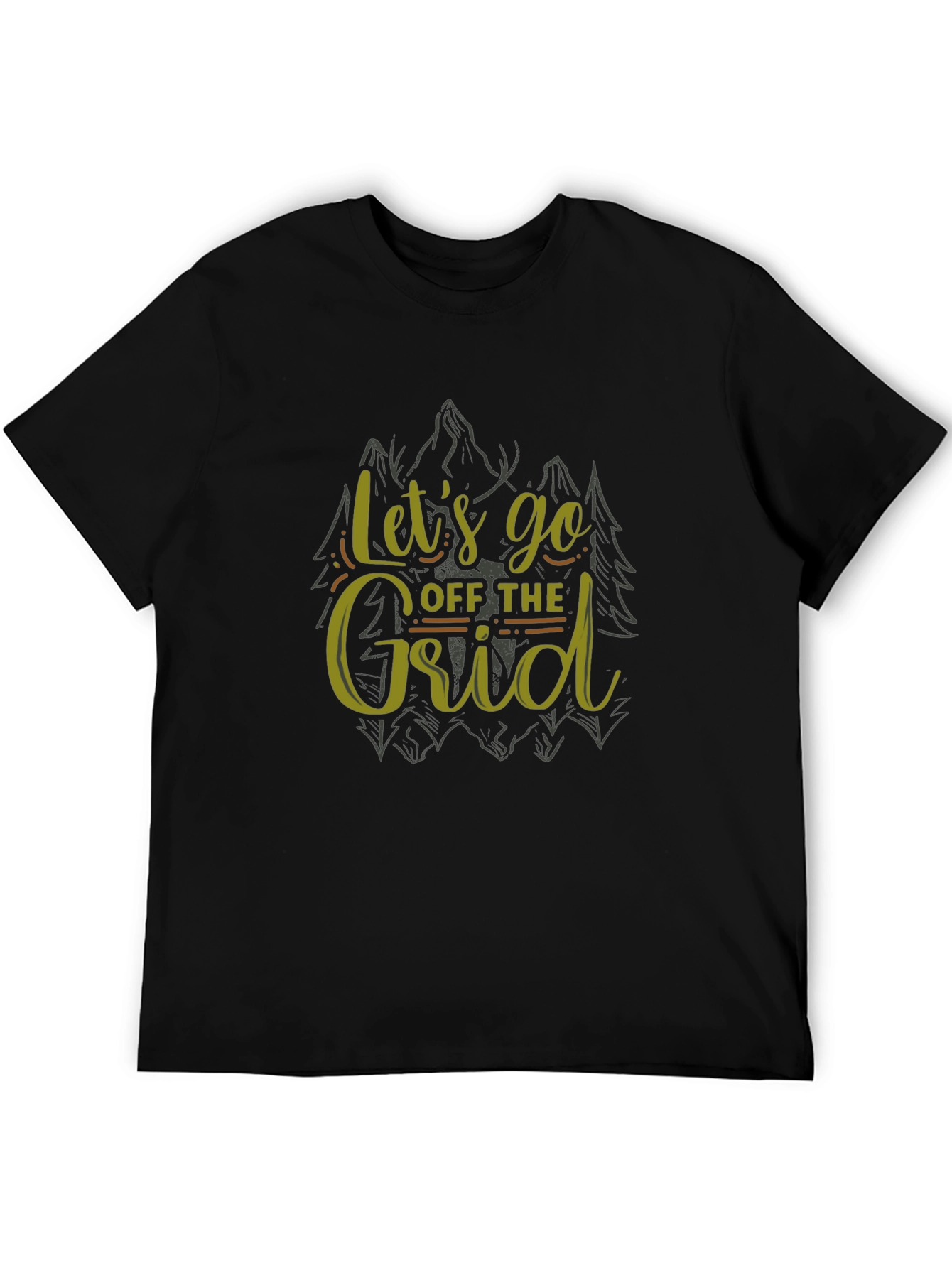 Lets Go Off The Grid Black T-Shirt