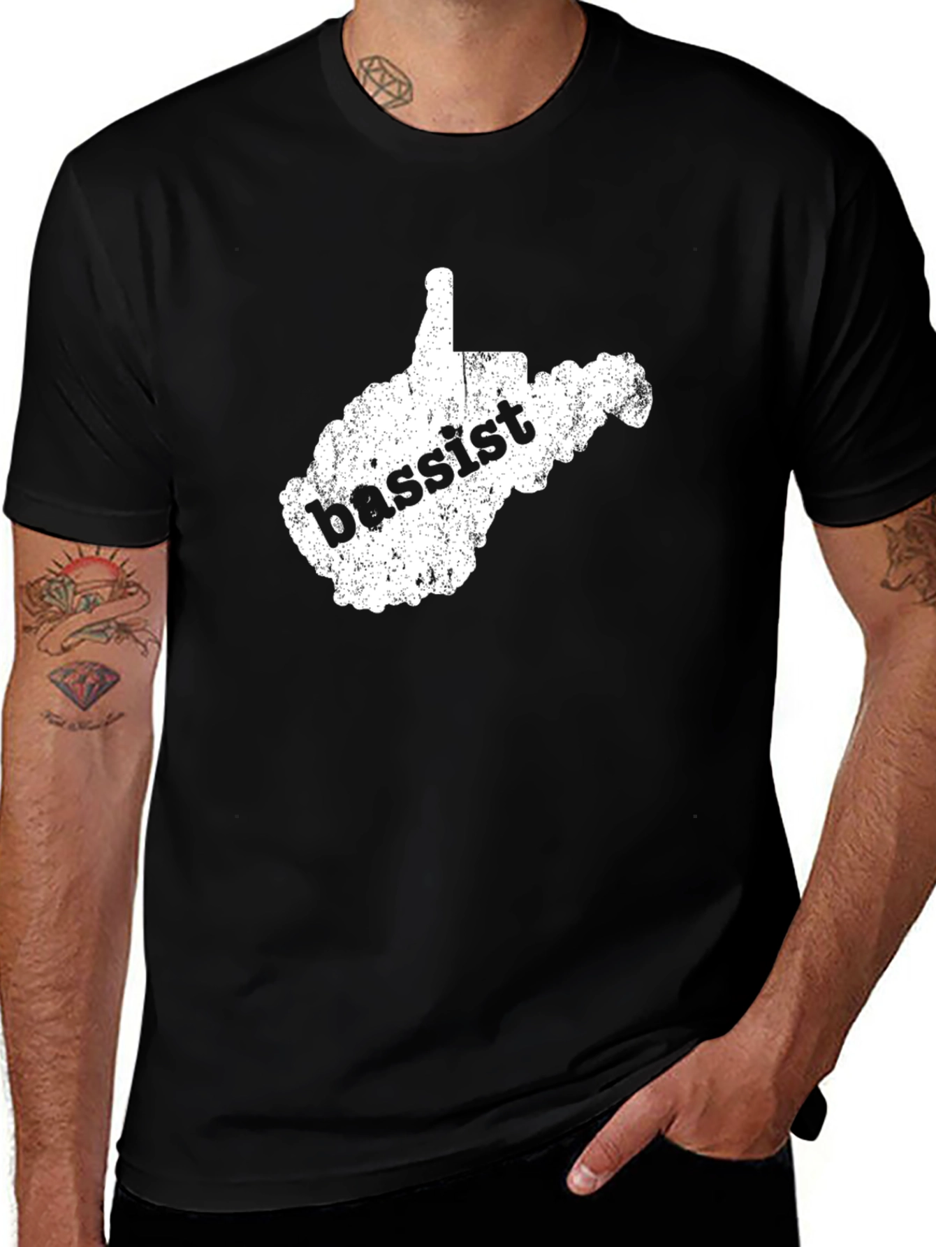 West Virginia Bassist Black T-Shirt