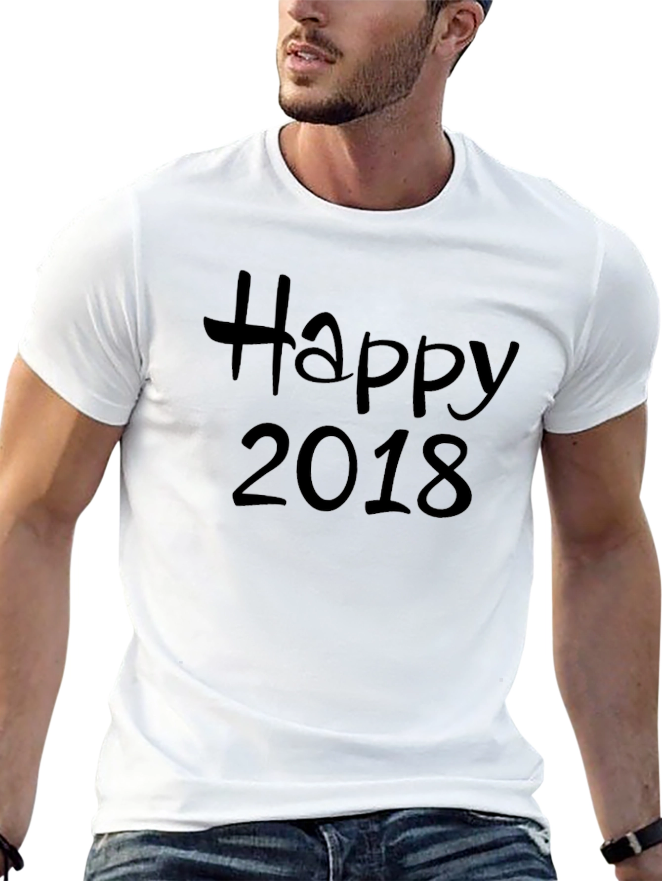 Happy 2018 Black T-Shirt