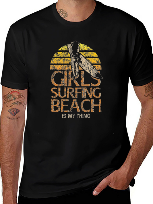 Girls Surfing Beach T-Shirt