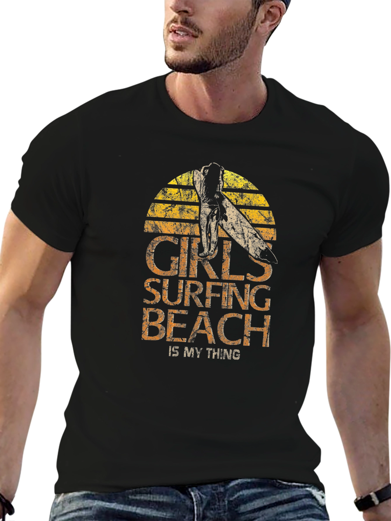 Girls Surfing Beach T-Shirt