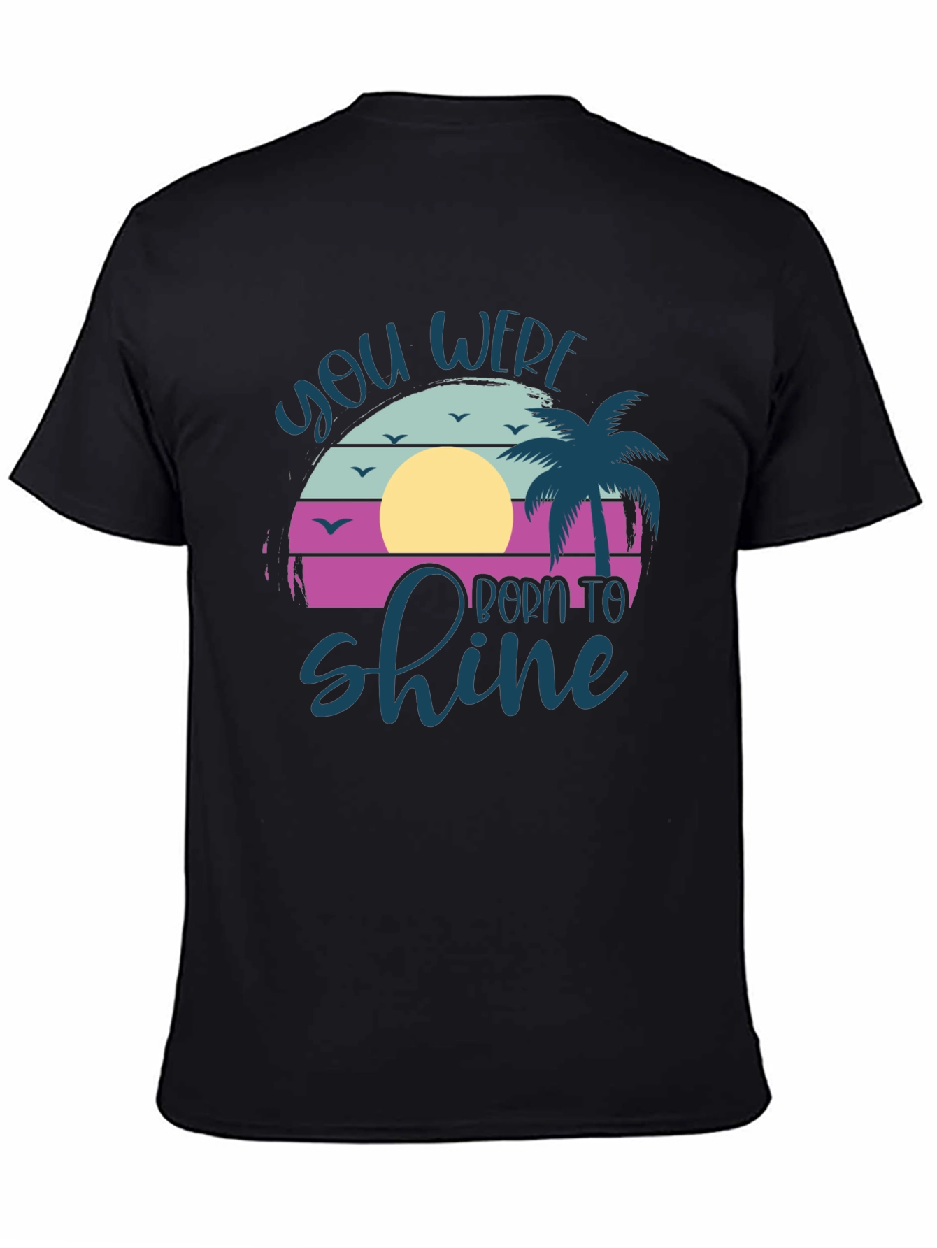 You Were Born to Shine Black Graphic Tee