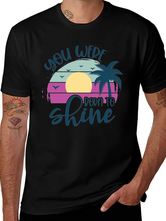 You Were Born to Shine Black Graphic Tee