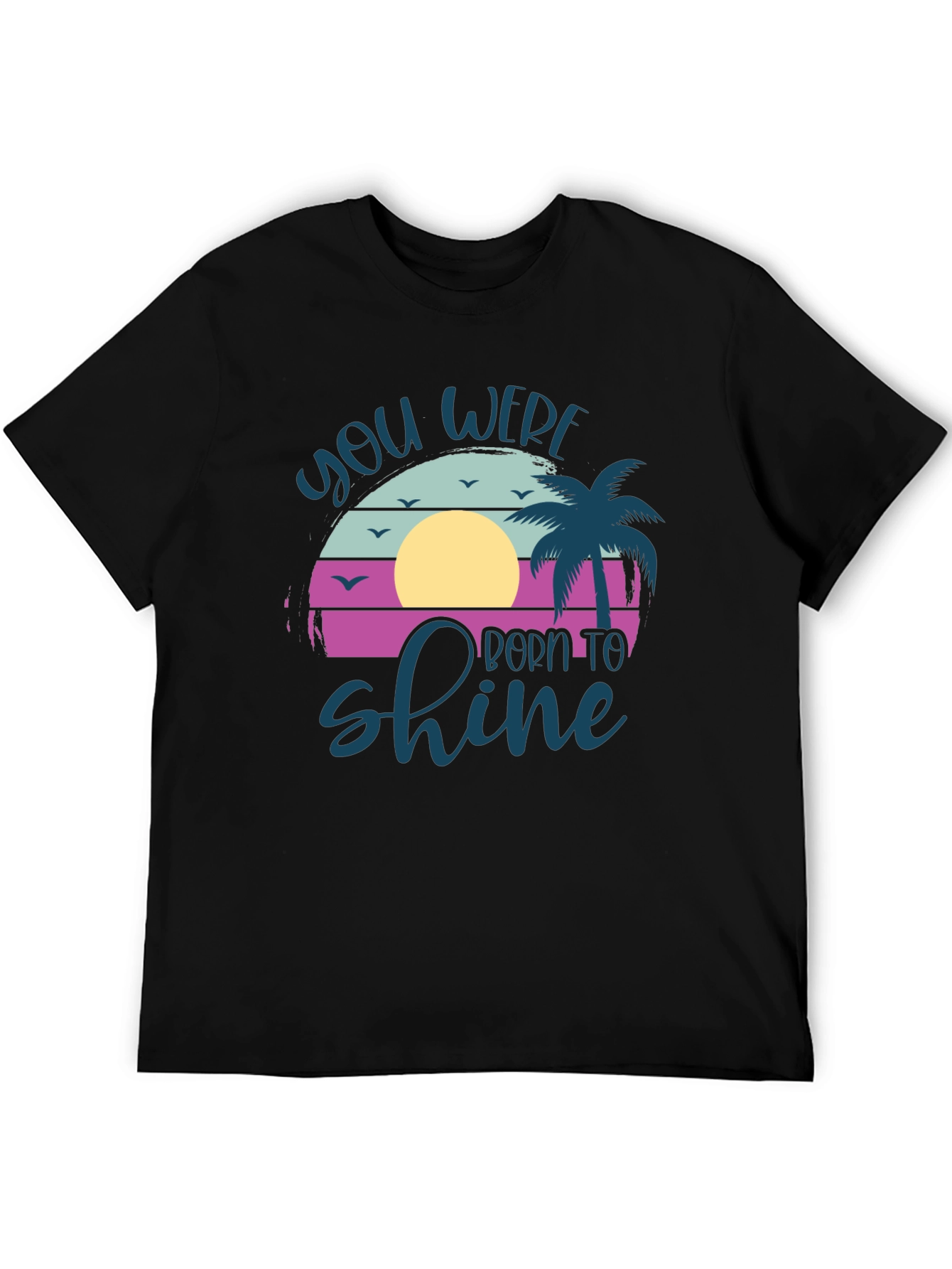 You Were Born to Shine Black Graphic Tee