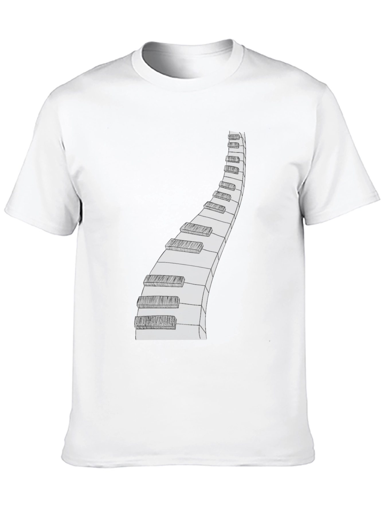 Piano Keys Graphic Tee - Musician Style