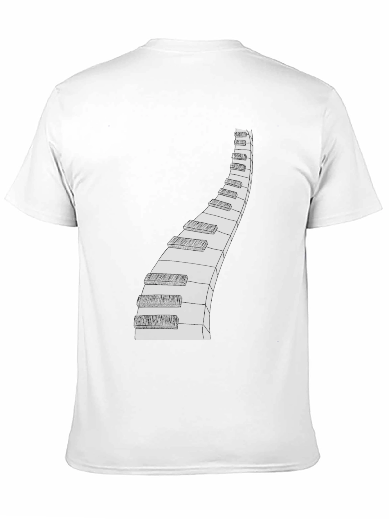 Piano Keys Graphic Tee - Musician Style