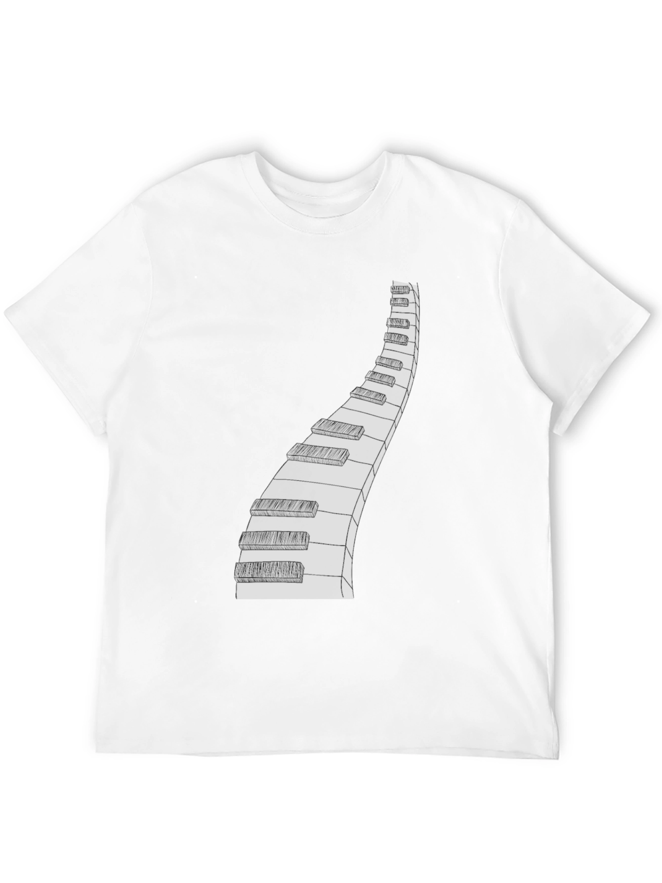 Piano Keys Graphic Tee - Musician Style