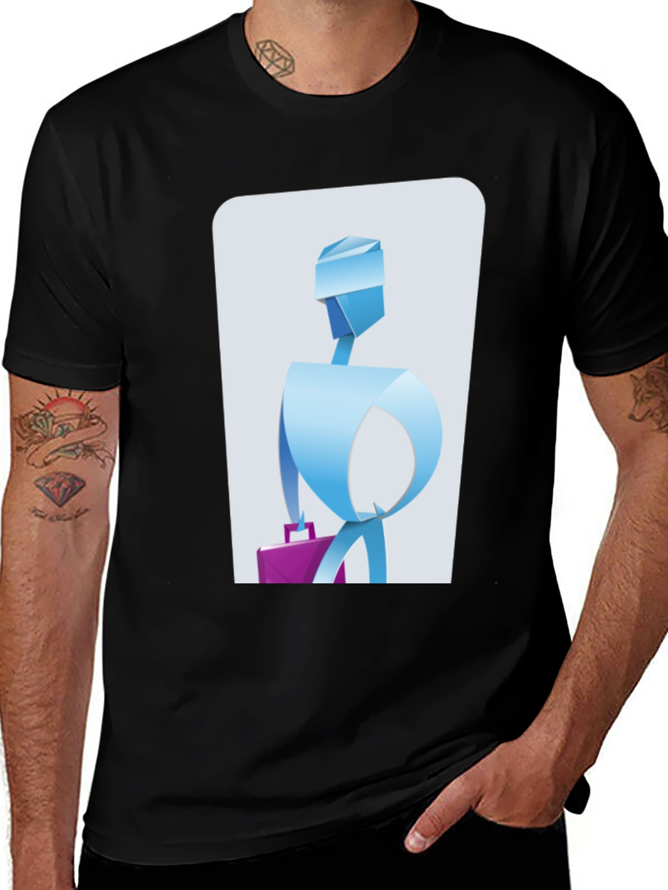 Abstract Business T-Shirt - Unique Graphic Tee