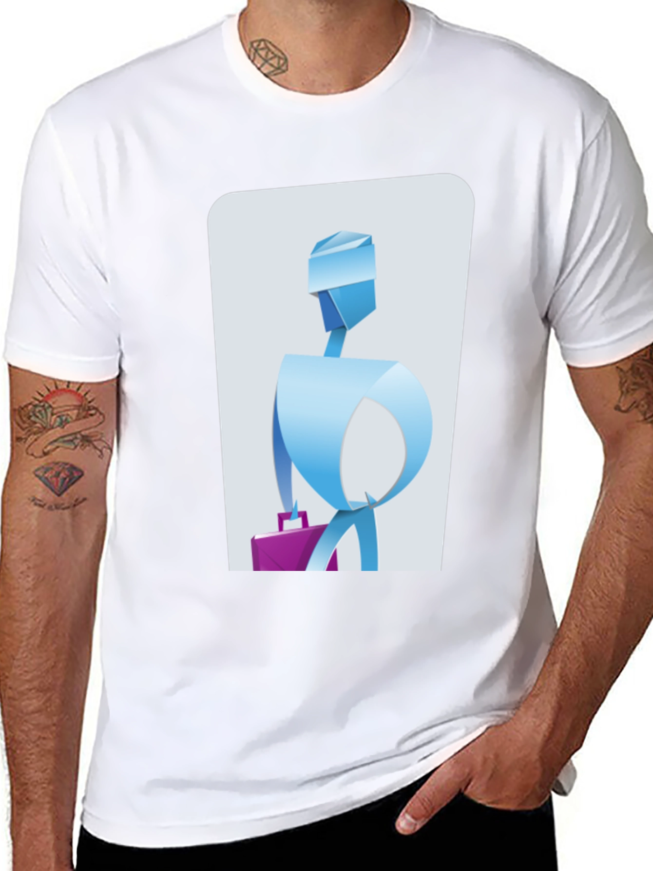 Abstract Business T-Shirt - Unique Graphic Tee