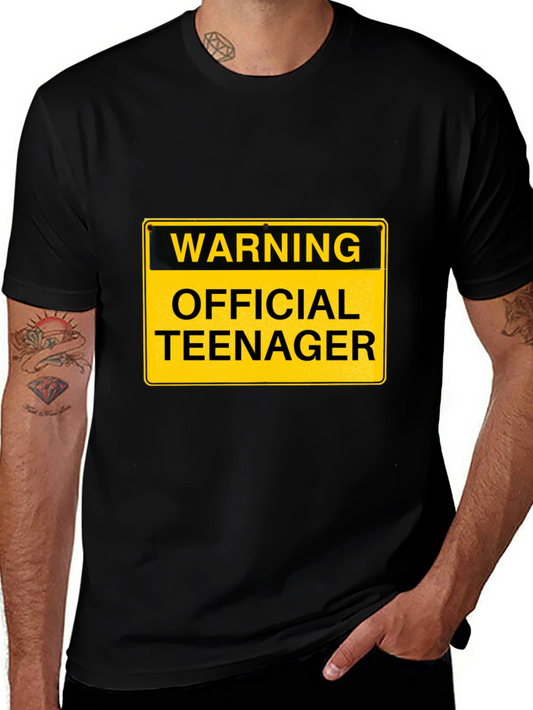 Warning Official Teenager T-Shirt - Funny Birthday Tee