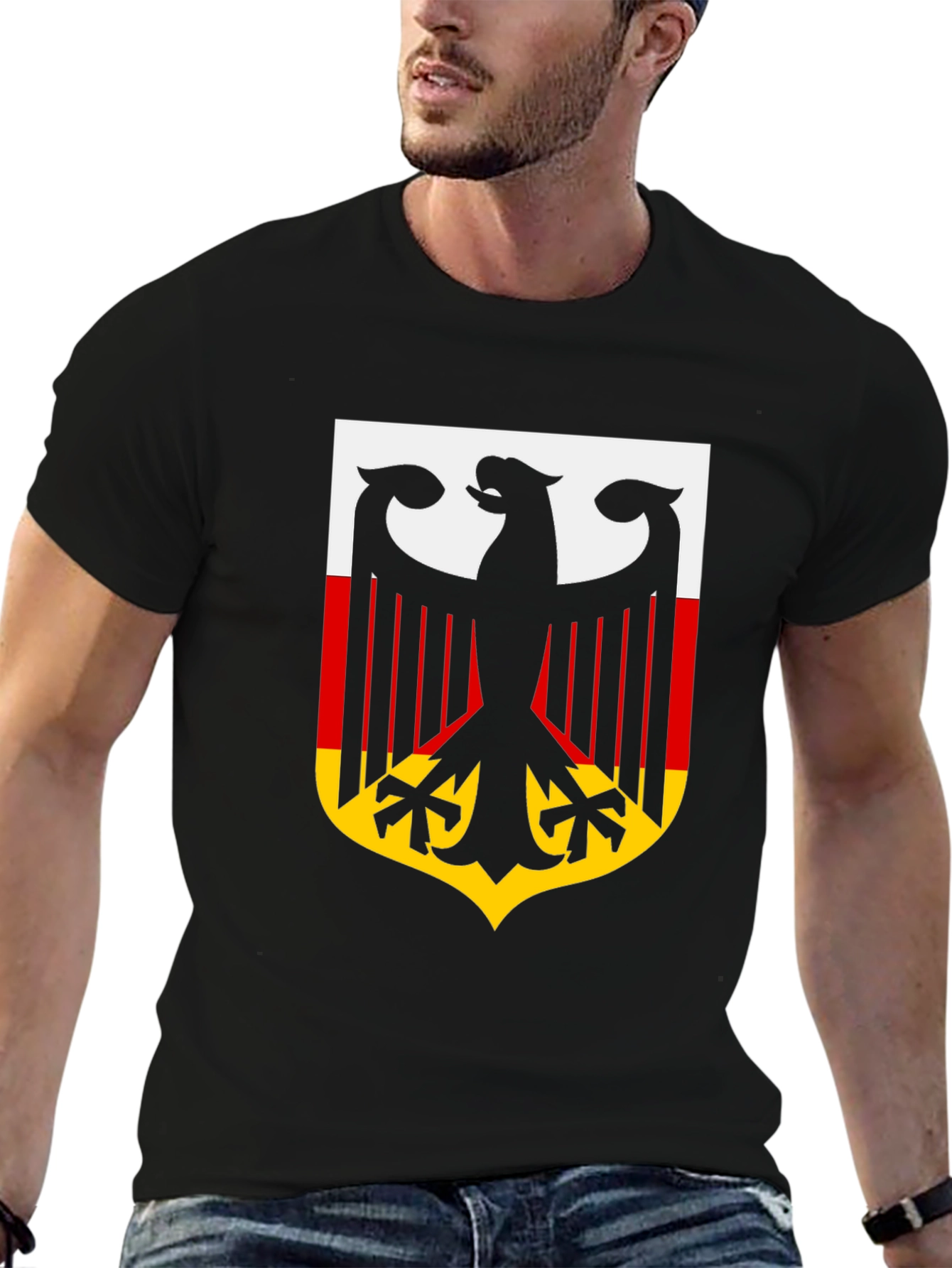 German Eagle Crest Graphic Tee - Classic Style