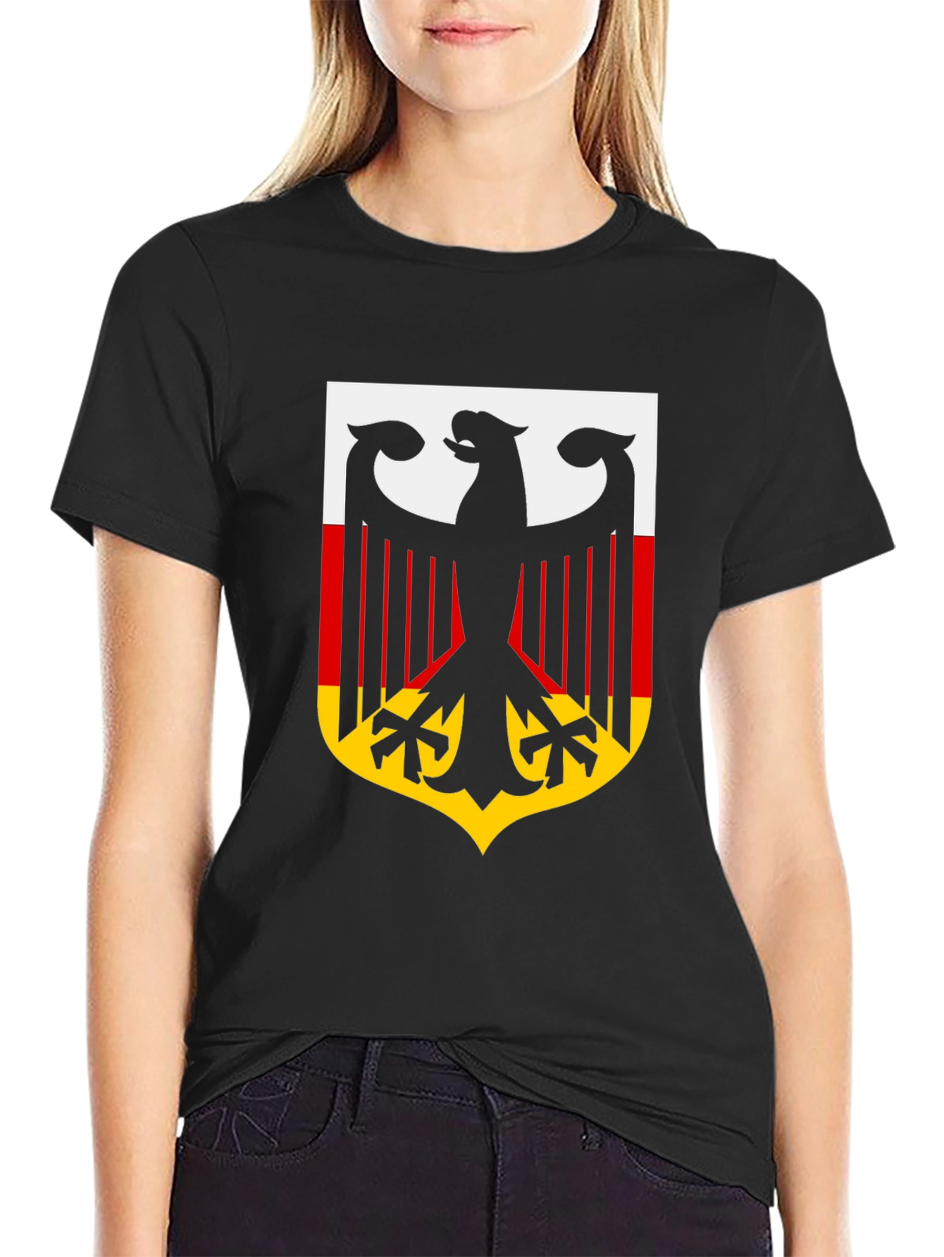 German Eagle Crest Graphic Tee - Classic Style