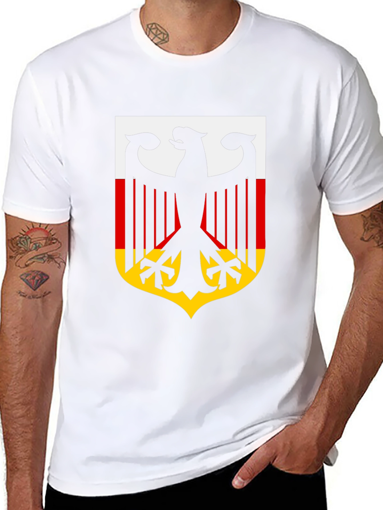 German Eagle Crest Graphic Tee - Classic Style