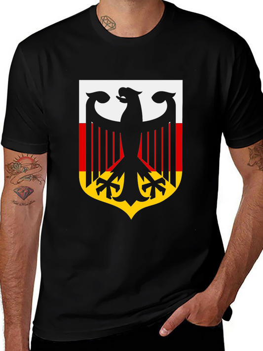 German Eagle Crest Graphic Tee - Classic Style