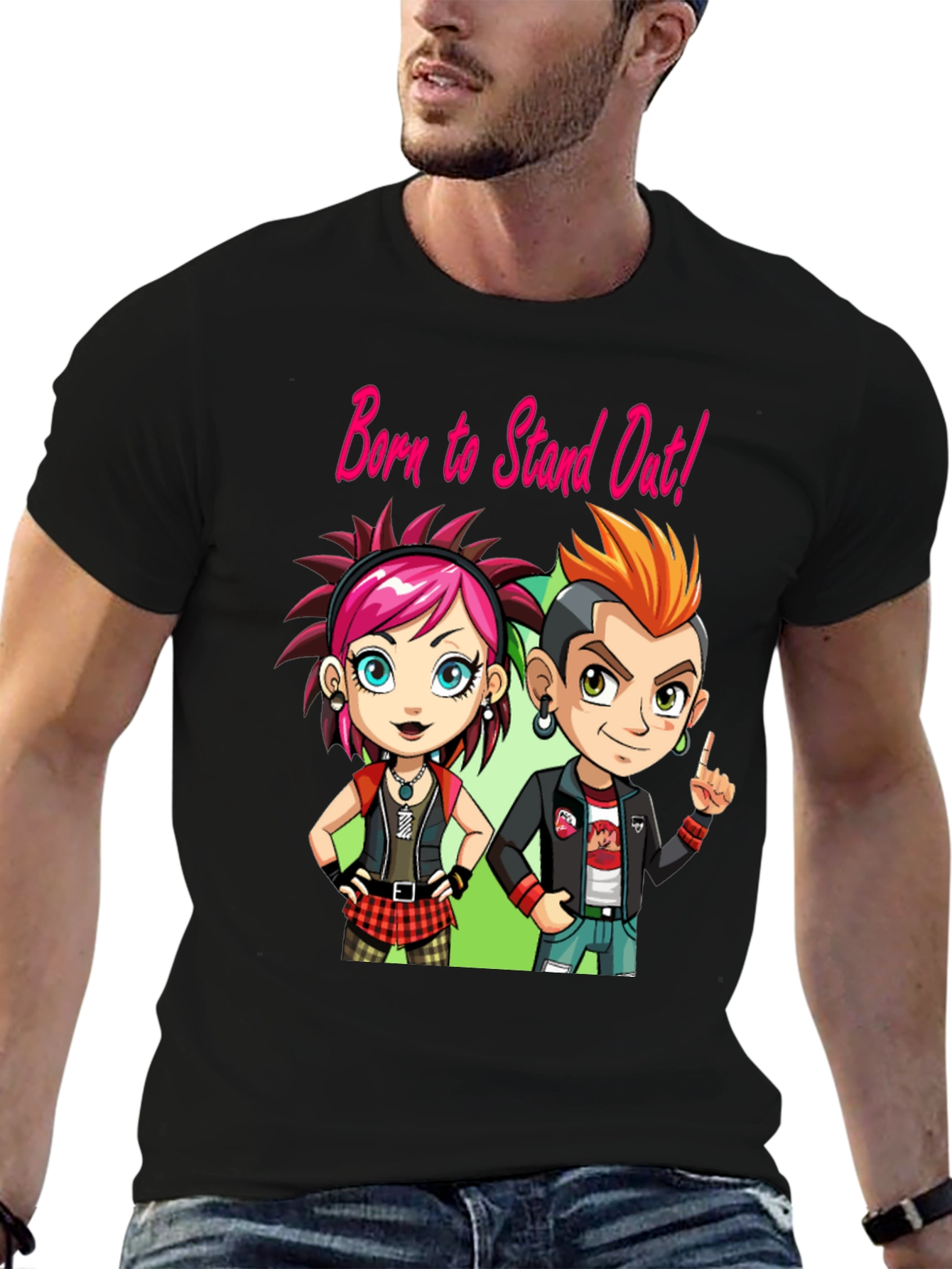 Born to Stand Out! Punk Rock T-Shirt