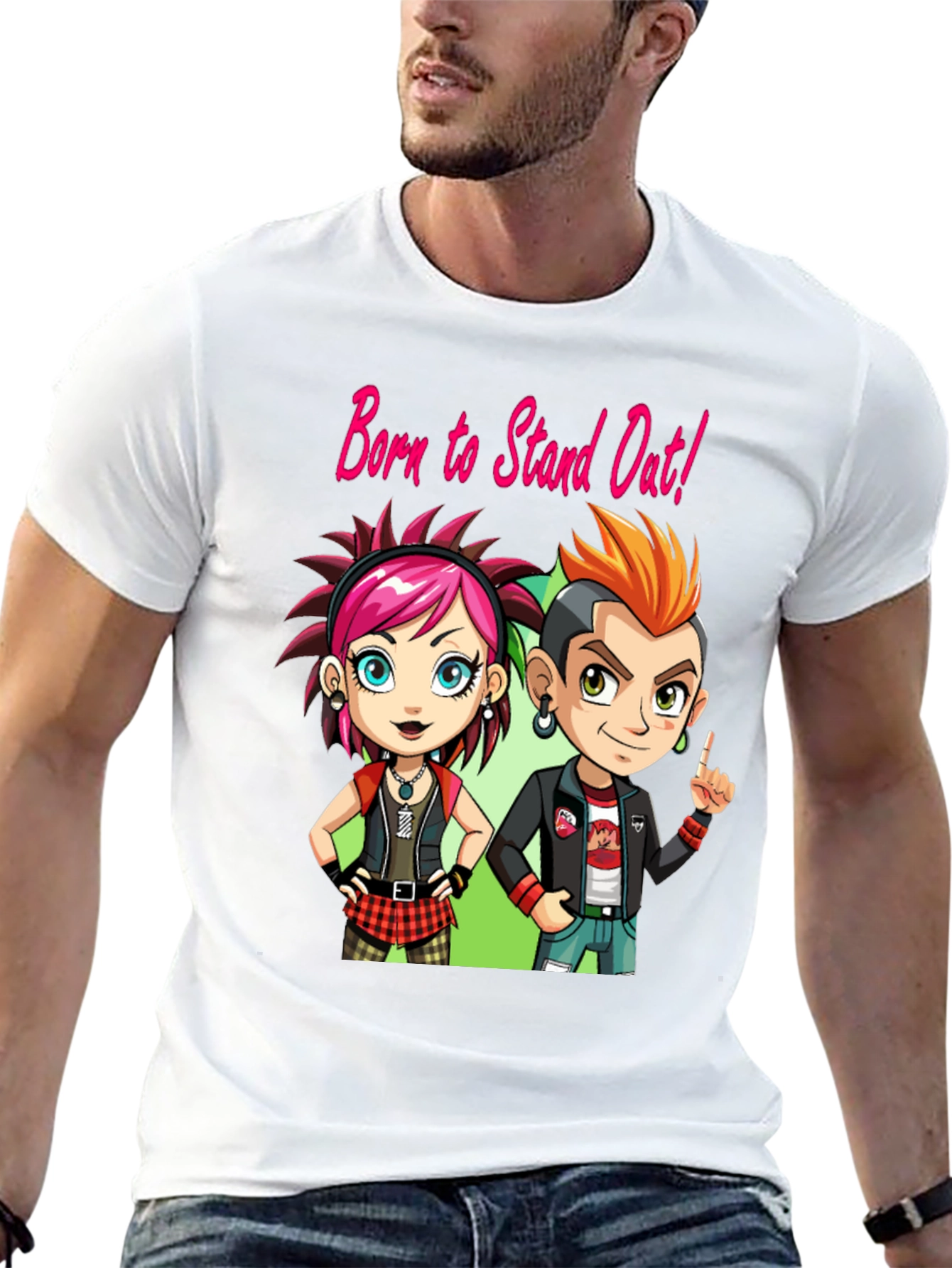 Born to Stand Out! Punk Rock T-Shirt