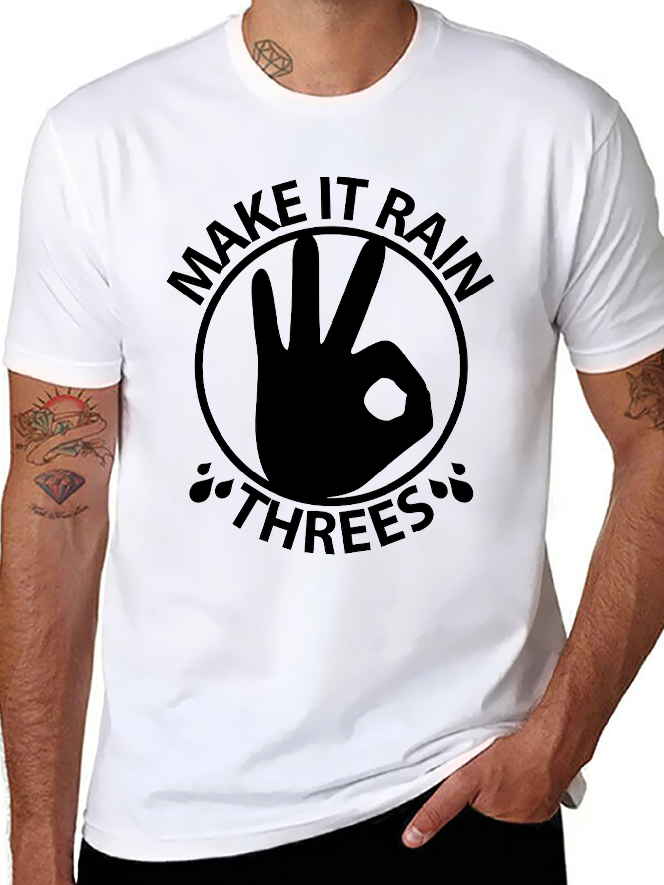Make It Rain Threes Graphic T-Shirt