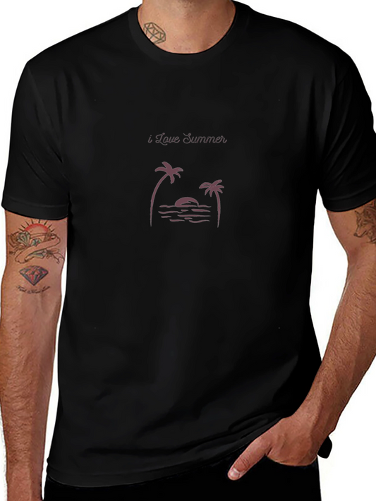I Love Summer Black Graphic Tee