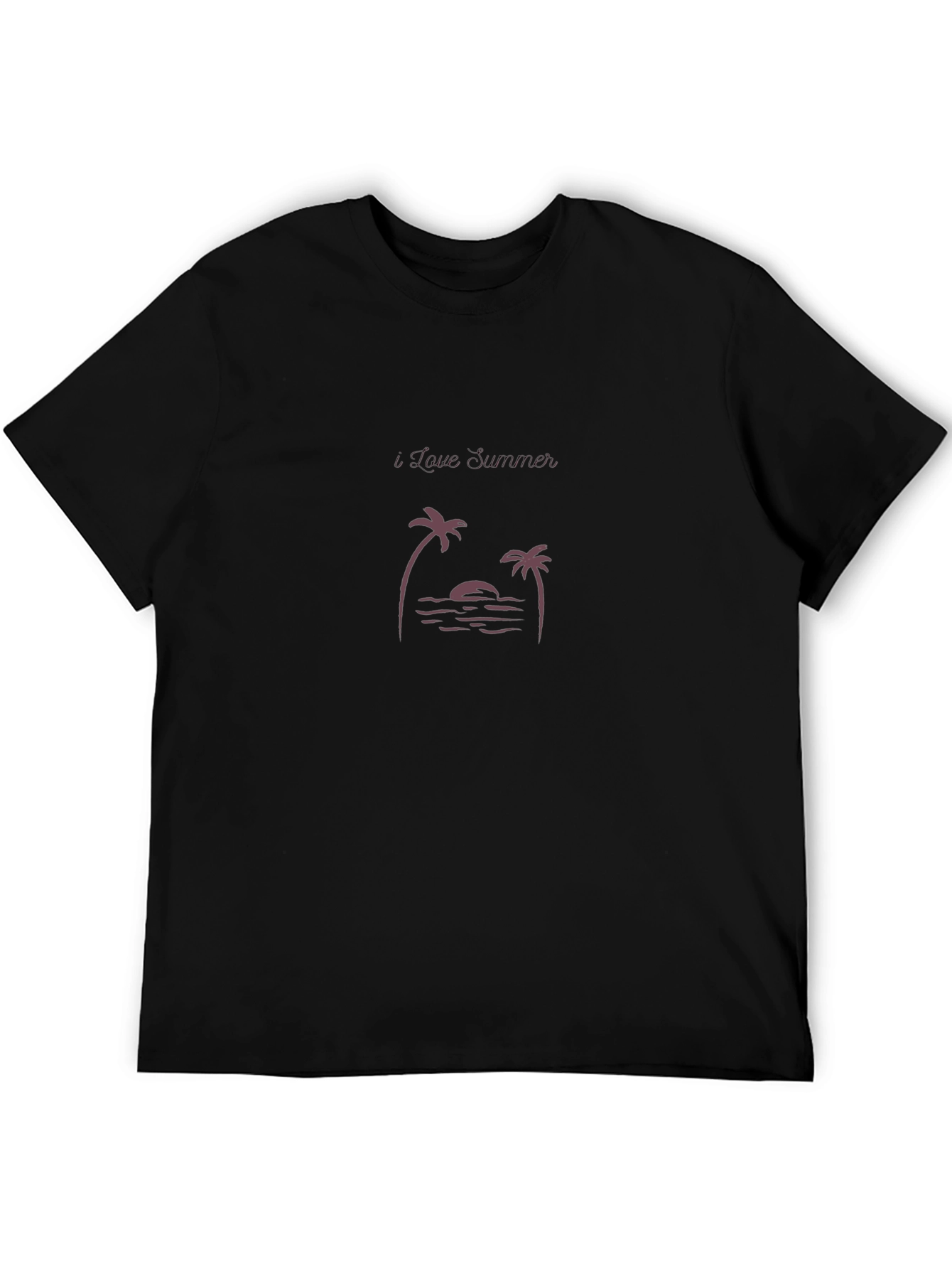 I Love Summer Black Graphic Tee