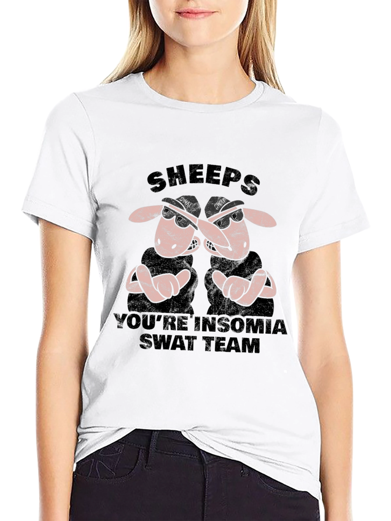 Sheeps Youre Insomnia Swat Team Graphic Tee